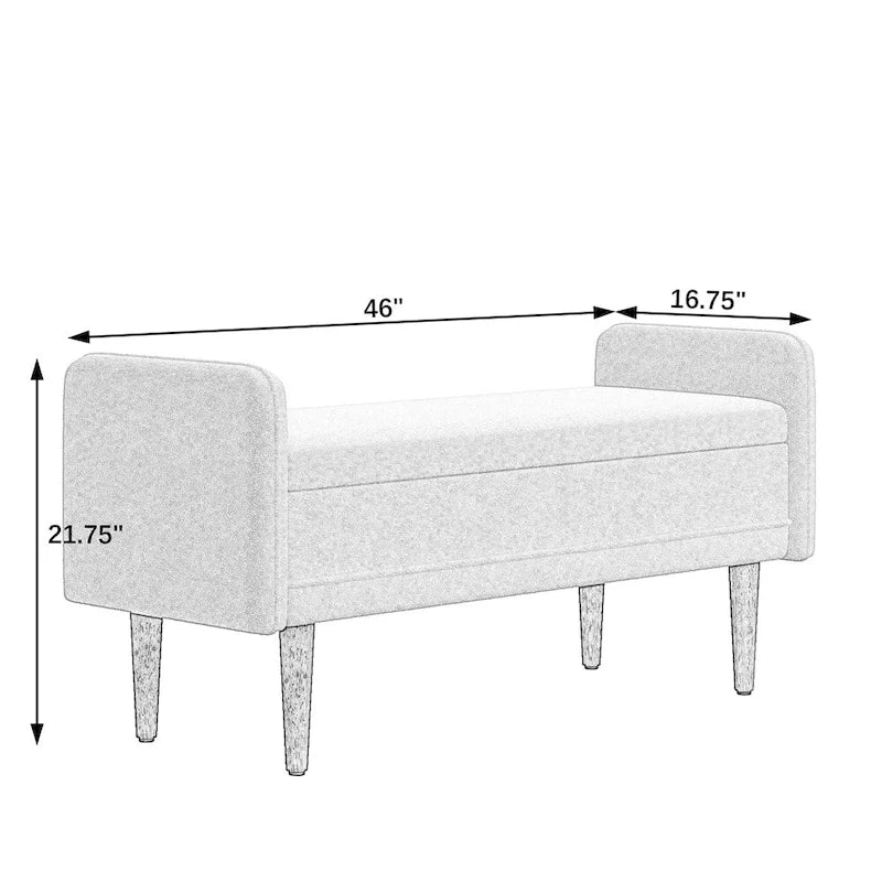 Teddy Velvet Storage Stool,With Storage Space,Suitable For Apartments