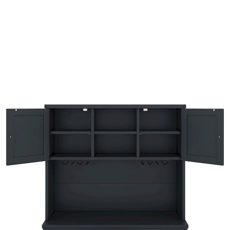 Coffee Bar Cabinet with Drawers, Freestanding Kitchen Pantry with Shelves and Cabinets, Buffet Cabinet with Glass Racks