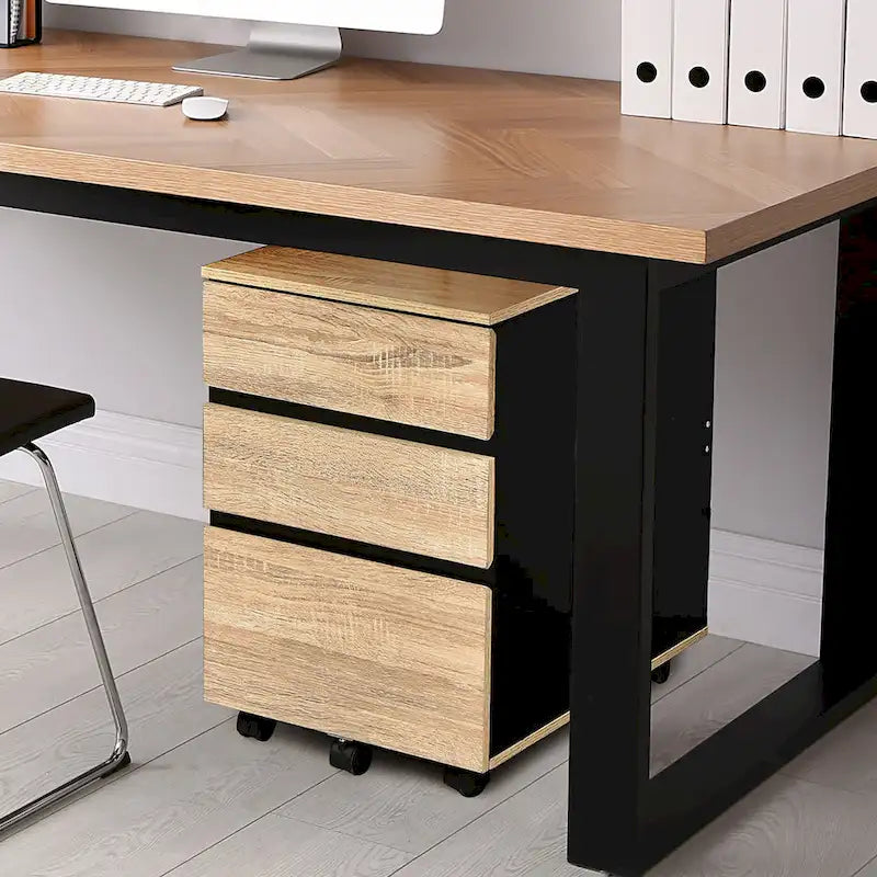 Costway 3-Drawer Mobile File Cabinet Vertical Filling Cabinet for Home