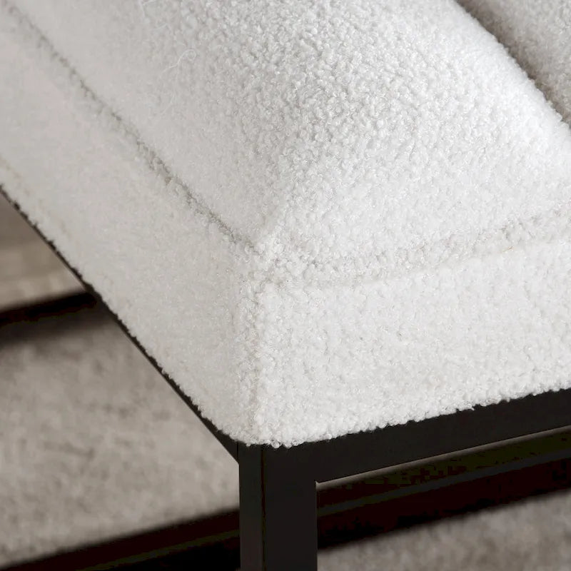 Metal Base Velvet Upholstered Bench for Bedroom Entryway