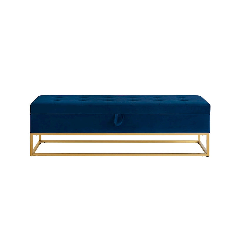 Metal Base Bed Bench with Storage