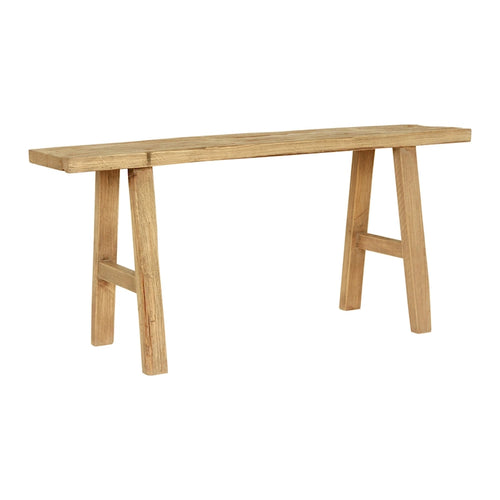 Banc 43" en orme recyclé, finition bois naturel
