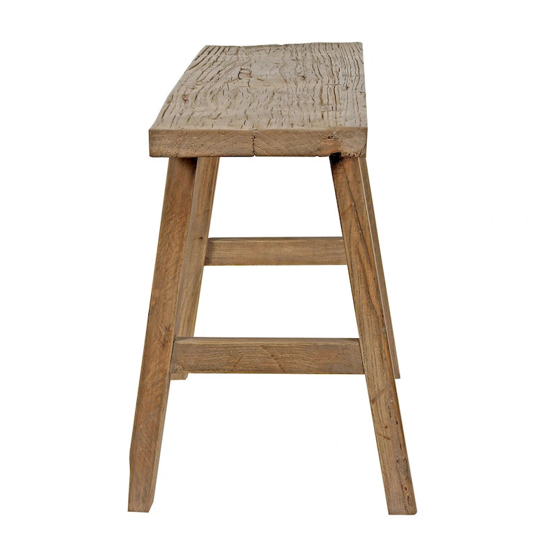 Artissance 43 Long 10 Wide Elmwood Bench, Natural Wood - 9'6 x 12'11