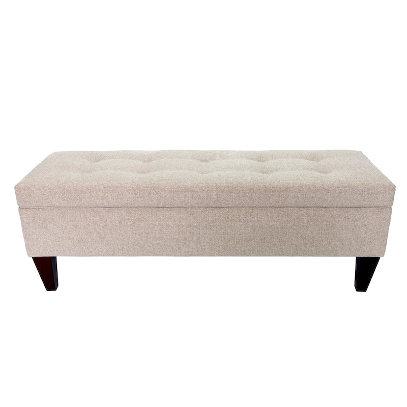 Brooke NOVA Fabric/ Wood Button-tufted Long Storage Bench