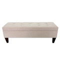 Brooke NOVA Fabric/ Wood Button-tufted Long Storage Bench