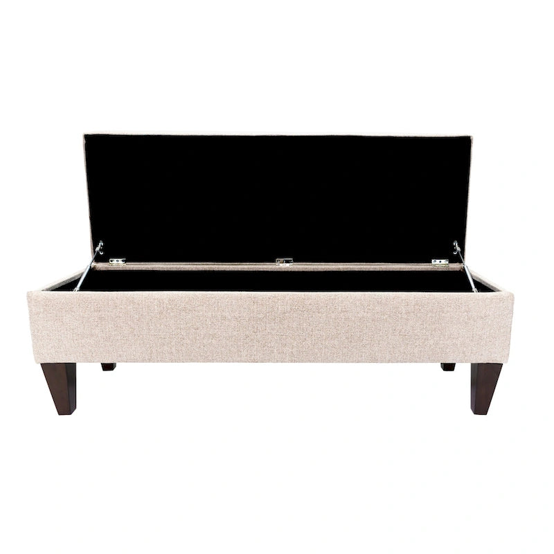 Brooke NOVA Fabric/ Wood Button-tufted Long Storage Bench