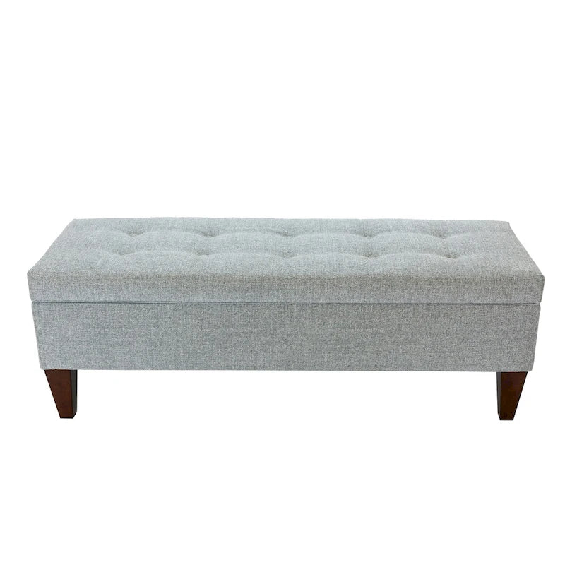 Brooke NOVA Fabric/ Wood Button-tufted Long Storage Bench
