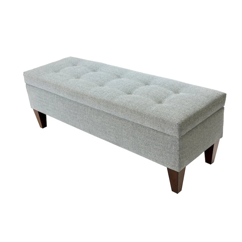 Brooke NOVA Fabric/ Wood Button-tufted Long Storage Bench