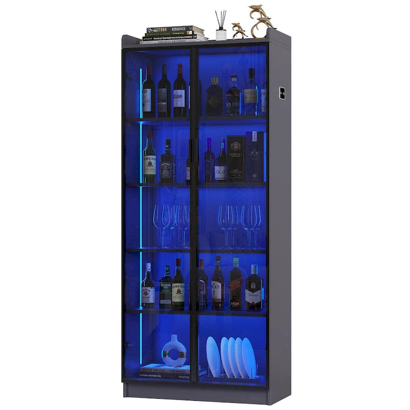Dining Cabinet with LED light - N/A