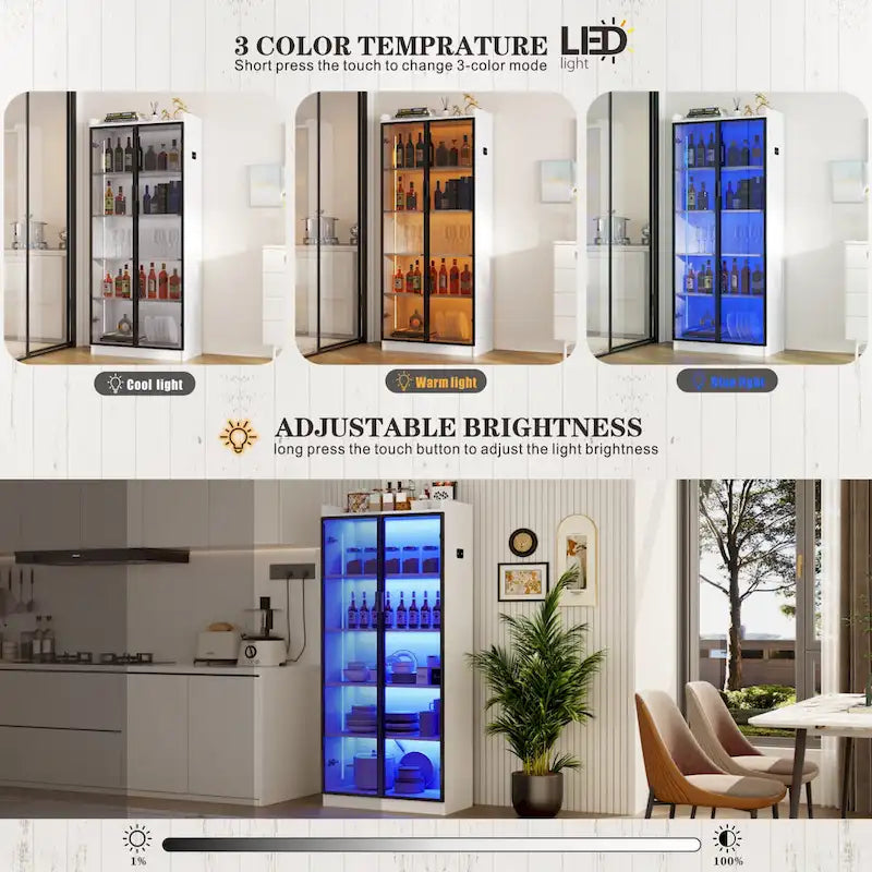 Dining Cabinet with LED light - N/A