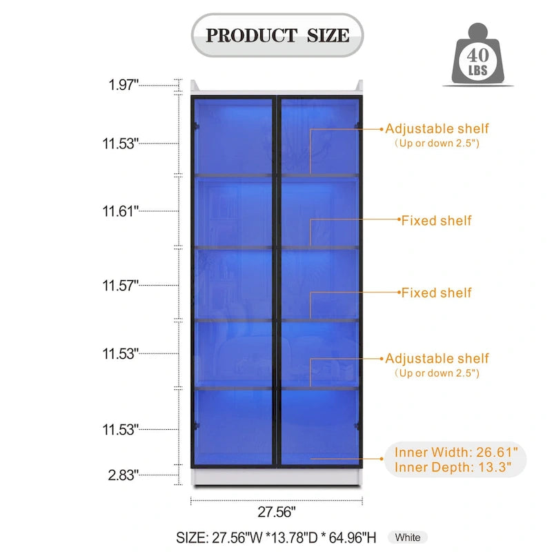 Dining Cabinet with LED light - N/A
