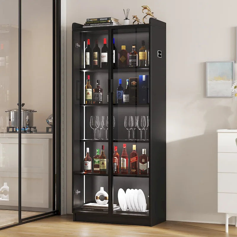 Dining Cabinet with LED light - N/A