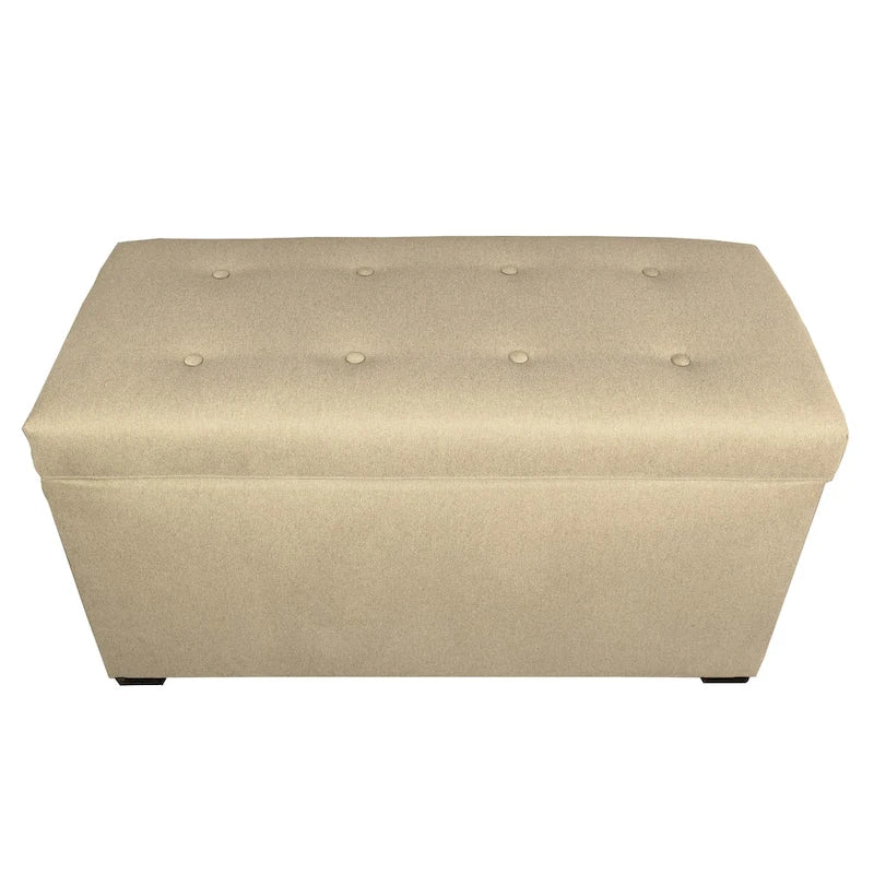 MJL Furniture Angela 8 Button Tufted Dawson7 Storage Trunk Bench
