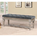 Zeln Traditional Fabric Tufted Upholstered Accent Bench by Furniture of America