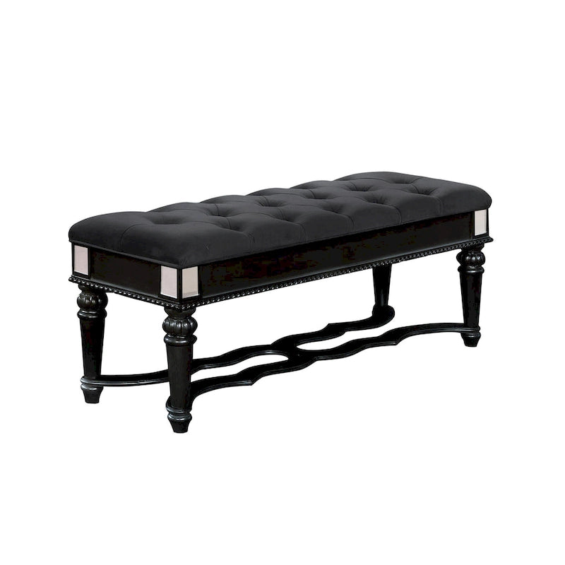 Zeln Traditional Fabric Tufted Upholstered Accent Bench by Furniture of America
