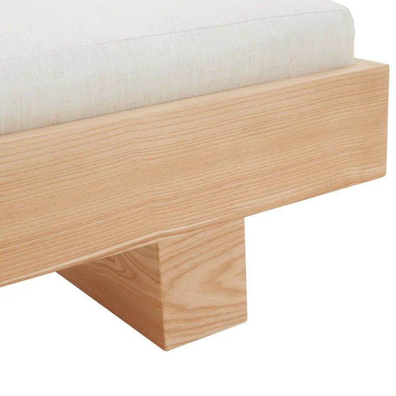 SAFAVIEH Couture Ferah White Wood Bench - 52 W x 20 D x 17 H - 52Wx20Dx17H