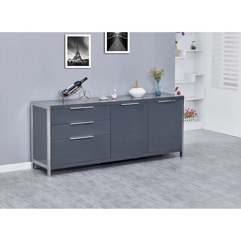 Modern Lacquer 3-Drawer Cabinet