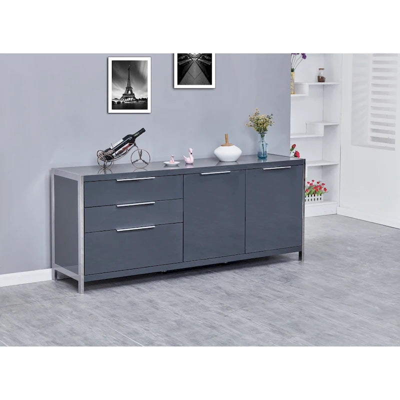 Best Quality Furniture Modern Lacquer 3-drawer Cabinet