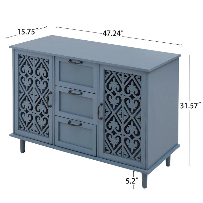 Accent Storage Cabinet with 2 Doors and 3 Drawers
