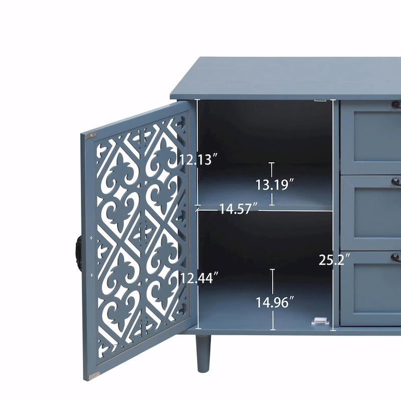 Accent Storage Cabinet with 2 Doors and 3 Drawers