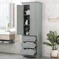 Bathroom Tall Storage Cabinet with Three Drawers