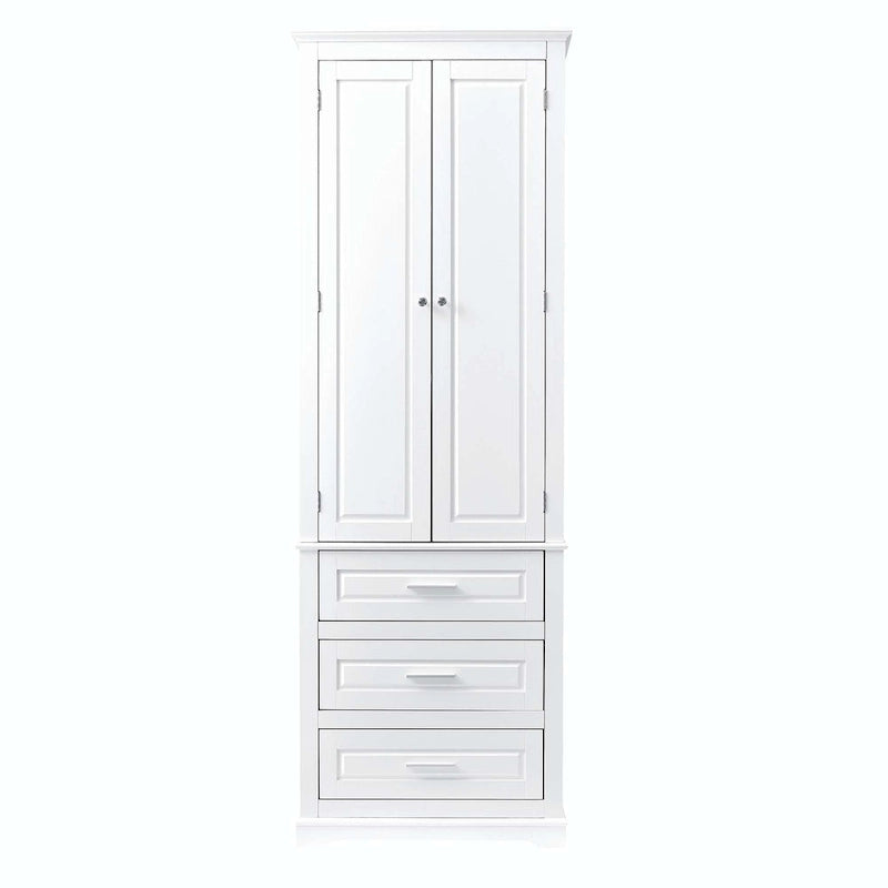 Bathroom Tall Storage Cabinet with Three Drawers