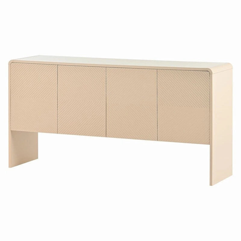 60L Large Storage Space Sideboard with 4 Doors - N/A