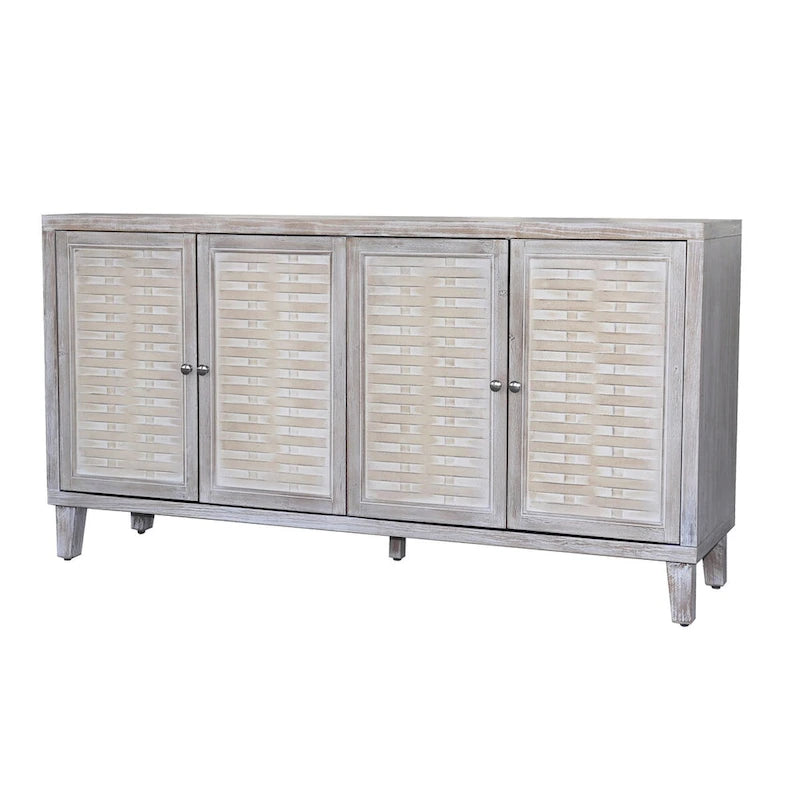 Accent Cabinet 4 Door Wooden Cabinet Sideboard Buffet Server Cabinet - N/A
