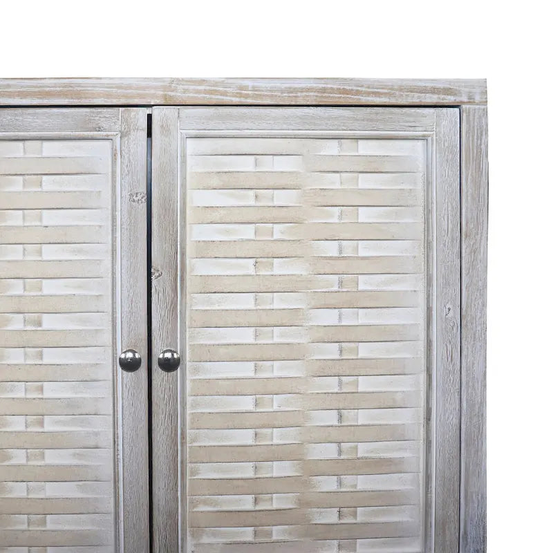 Accent Cabinet 4 Door Wooden Cabinet Sideboard Buffet Server Cabinet - N/A