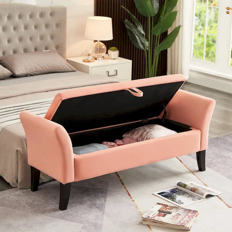 51.5 Velvet Bench with Storage