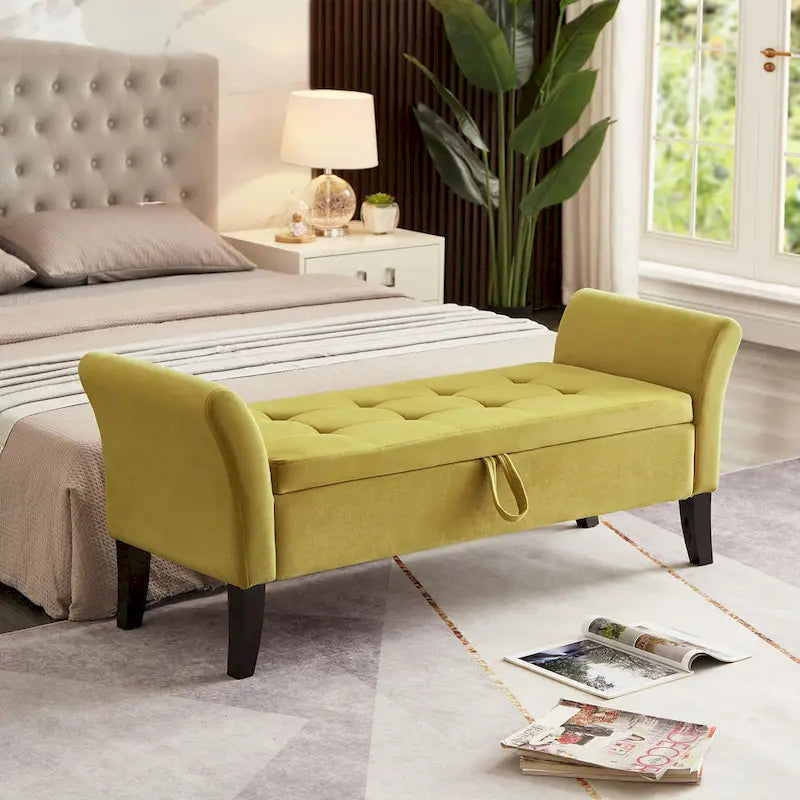 51.5 Velvet Bench with Storage
