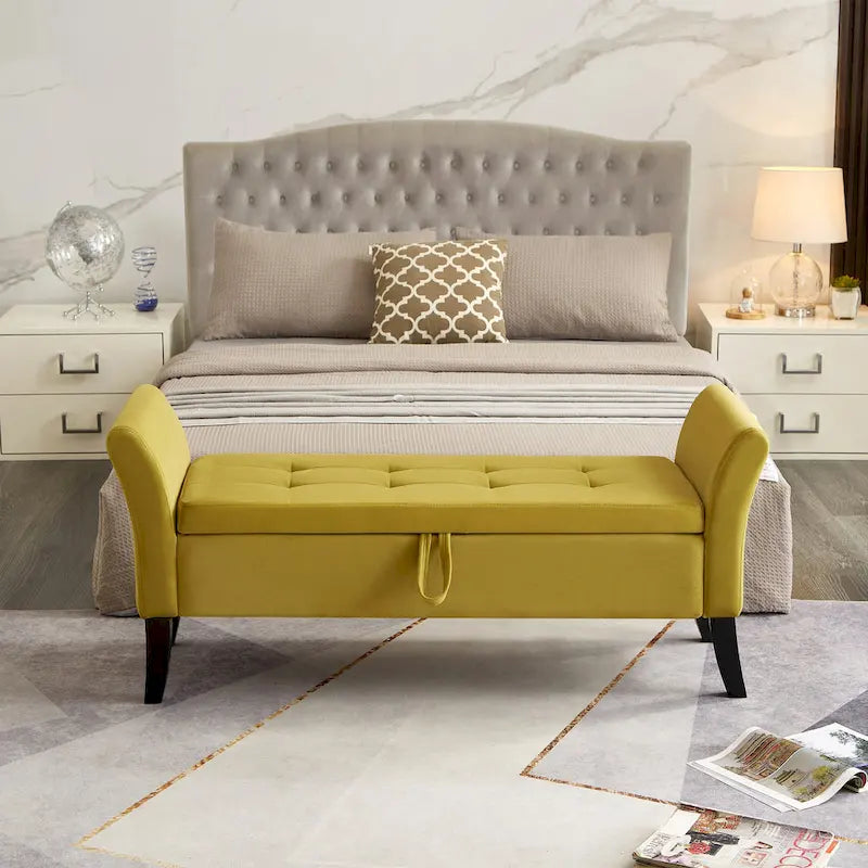 51.5 Velvet Bench with Storage