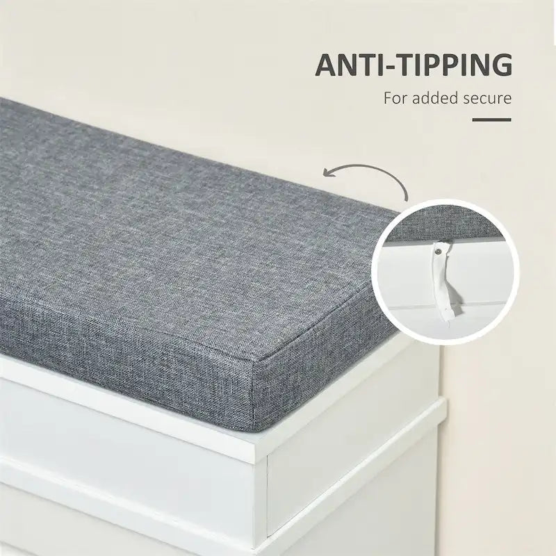 Modern Shoe Rack Bench with Drawers and Adjustable Shelf