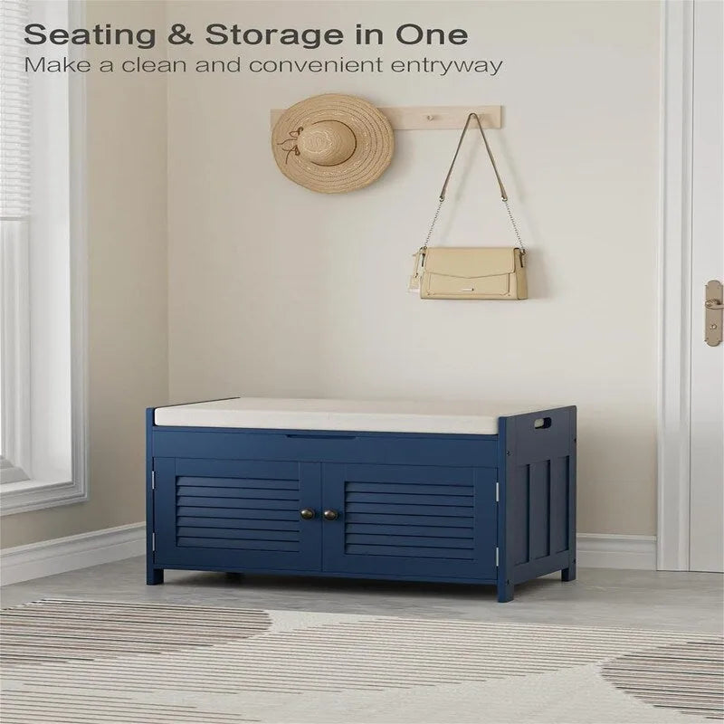 Shoe Storage Bench - 15.94D x 28.35W x 17.87H