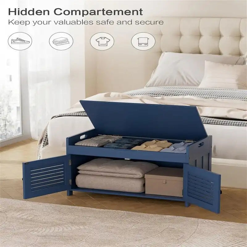 Shoe Storage Bench - 15.94D x 28.35W x 17.87H