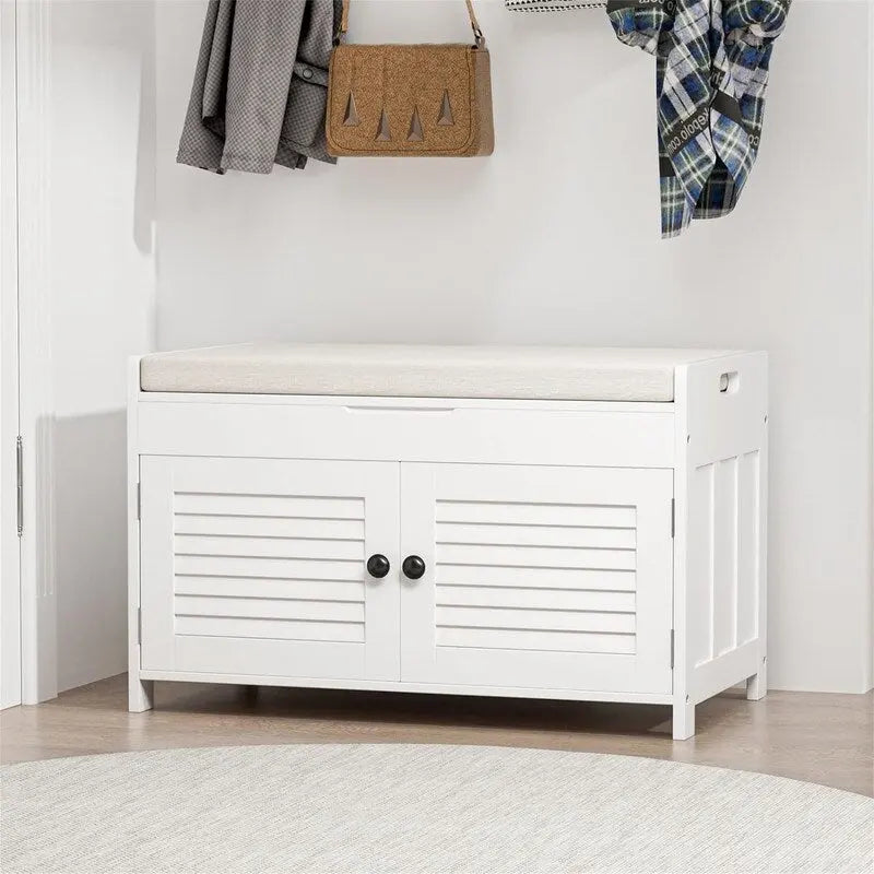 Shoe Storage Bench - 15.94D x 28.35W x 17.87H