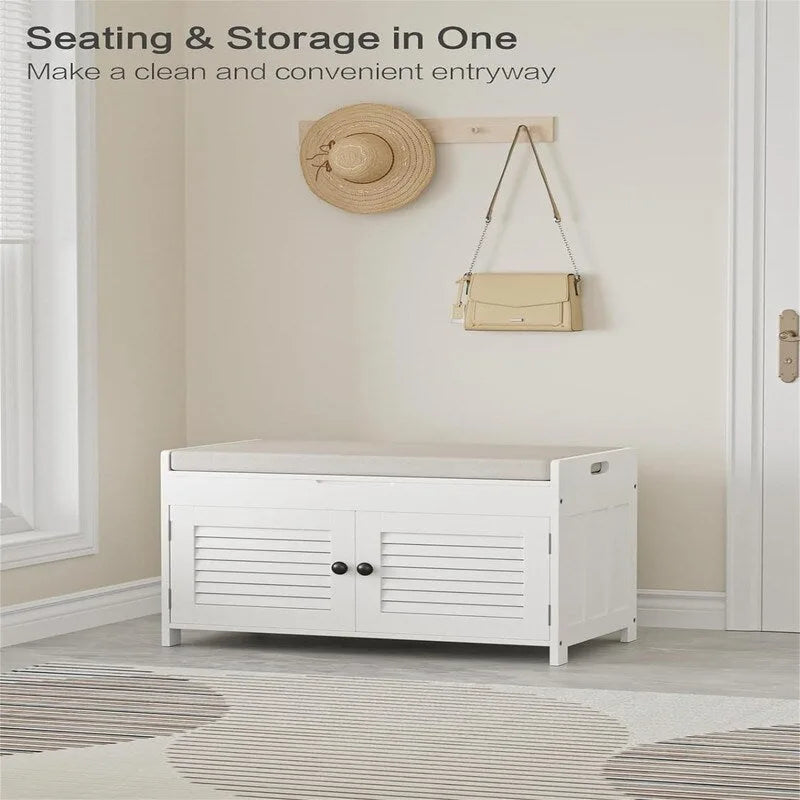 Shoe Storage Bench - 15.94D x 28.35W x 17.87H