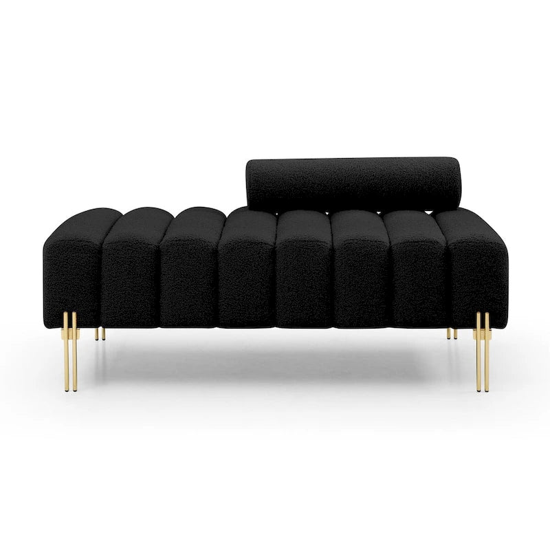 53.2 Width Modern End of Bed Bench Fabric Upholstered 2 Seater Sofa Couch Entryway Ottoman Bench