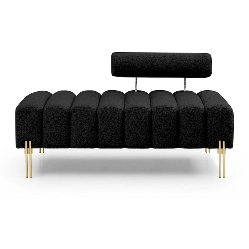 53.2 Width Modern End of Bed Bench Fabric Upholstered 2 Seater Sofa Couch Entryway Ottoman Bench