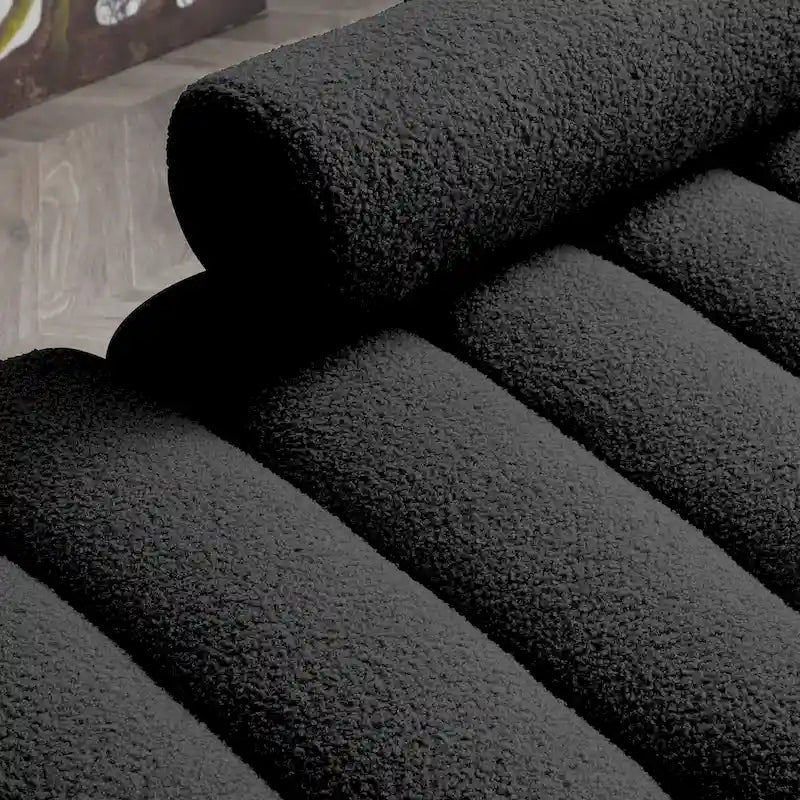 53.2 Width Modern End of Bed Bench Fabric Upholstered 2 Seater Sofa Couch Entryway Ottoman Bench