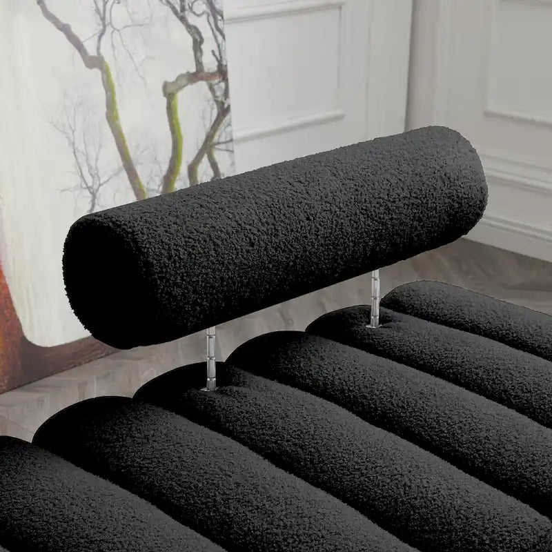 53.2 Width Modern End of Bed Bench Fabric Upholstered 2 Seater Sofa Couch Entryway Ottoman Bench