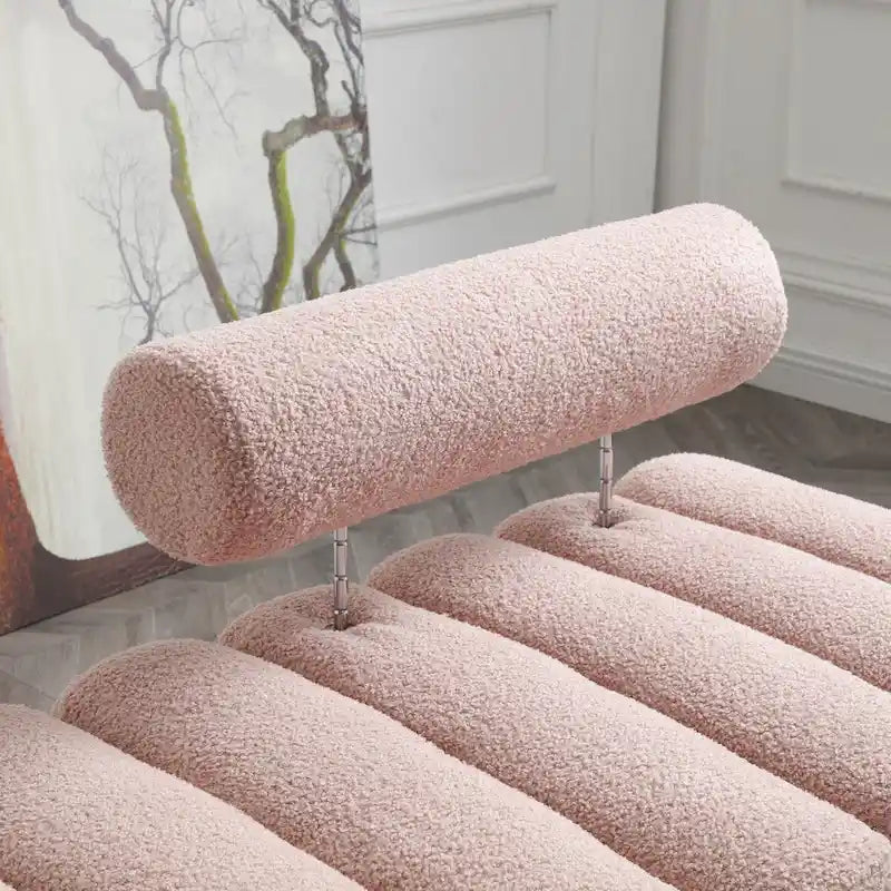 53.2 Width Modern End of Bed Bench Fabric Upholstered 2 Seater Sofa Couch Entryway Ottoman Bench