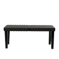 Wood Woven Bench - Black or Brown - Roche River Decor