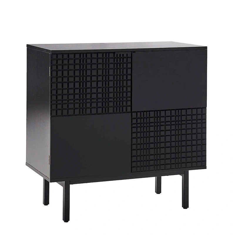 Arnold Modern 30Tall 2 Door Accent Cabinet with Metal Leg by HULALA HOME