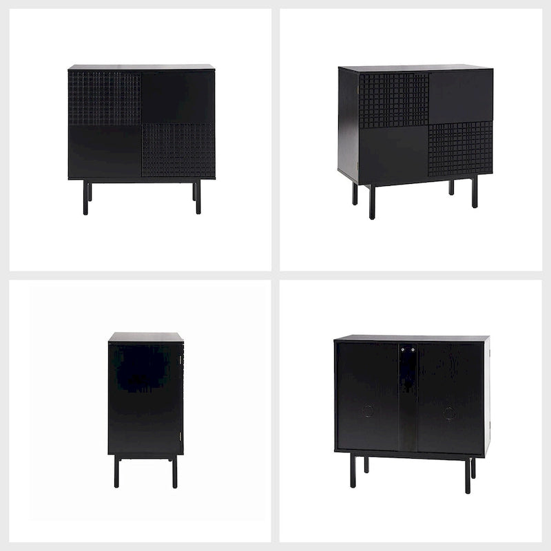 Arnold Modern 30Tall 2 Door Accent Cabinet with Metal Leg by HULALA HOME