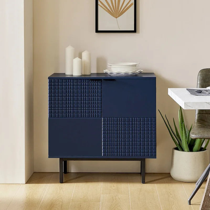 Arnold Modern 30Tall 2 Door Accent Cabinet with Metal Leg by HULALA HOME