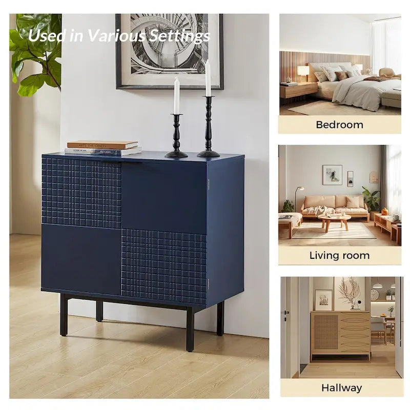 Arnold Modern 30Tall 2 Door Accent Cabinet with Metal Leg by HULALA HOME