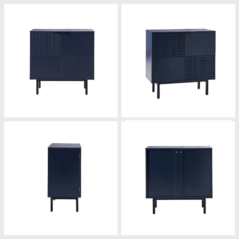 Arnold Modern 30Tall 2 Door Accent Cabinet with Metal Leg by HULALA HOME