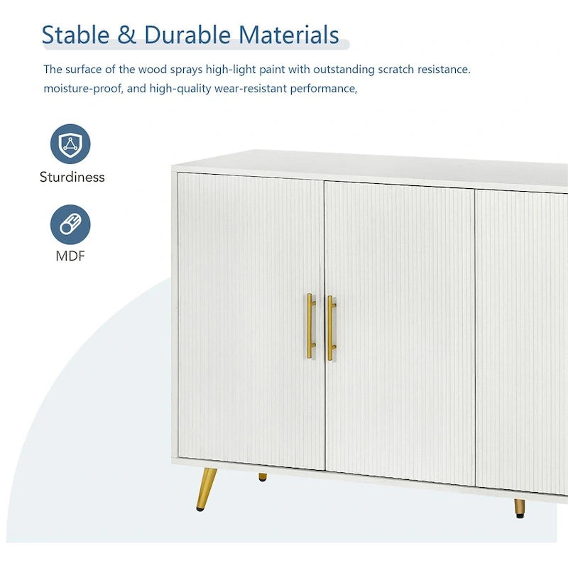 Sideboard Storage Cabinet & Adjustable Shelves for Living Room Bedroom