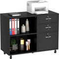 Wood File Cabinet 3 Drawer - 15.6D x 35W x 25.6H